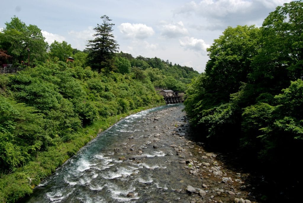 River running through Nikko Japan