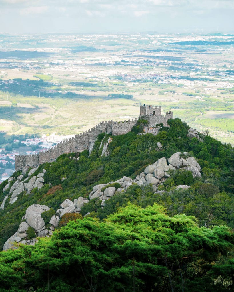 Moorish castle from palace of pena