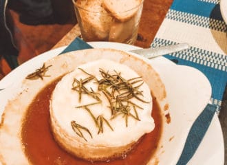 Baked Goat Cheese with Honey and Rosemary