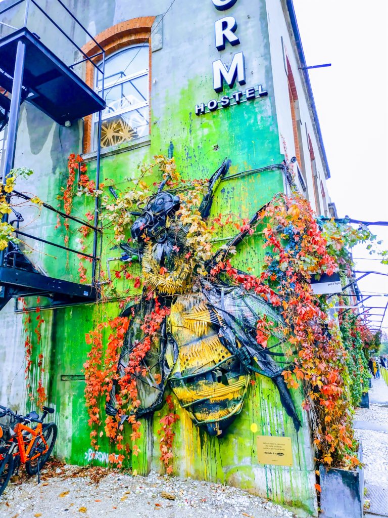 Bumblebee Art Sculpture in Lisbon's LX Factory