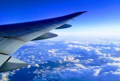 airplane above the clouds