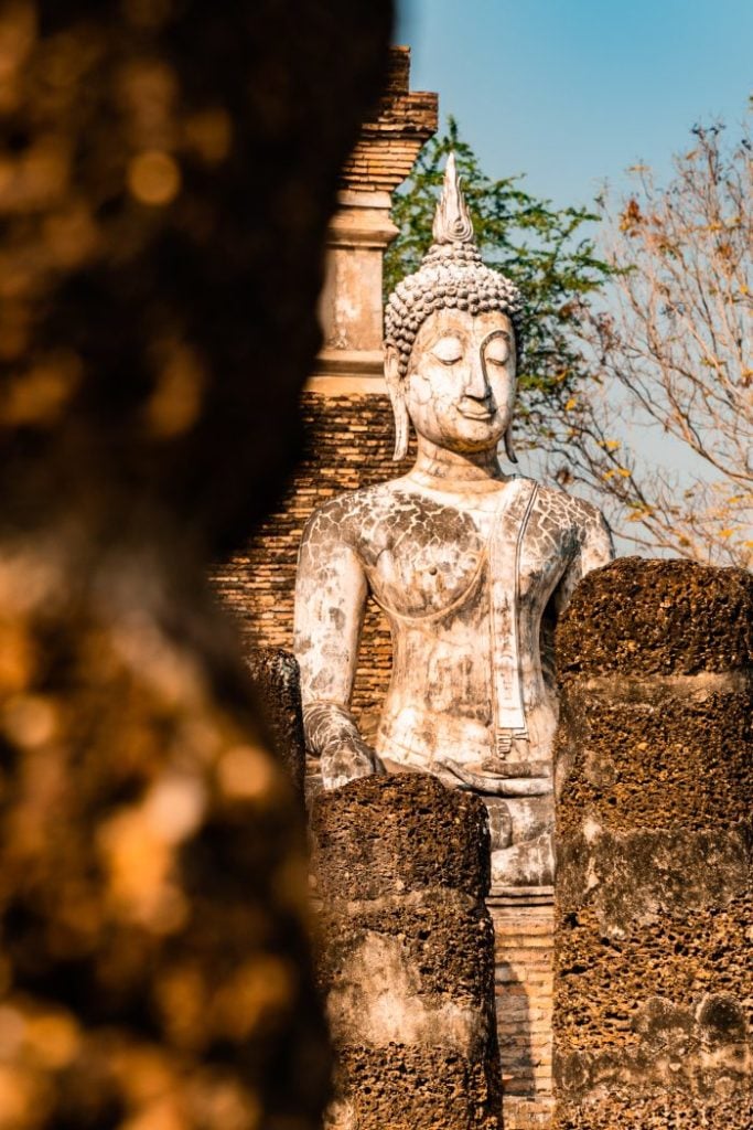 Ancient buddah statue in Sukhothai