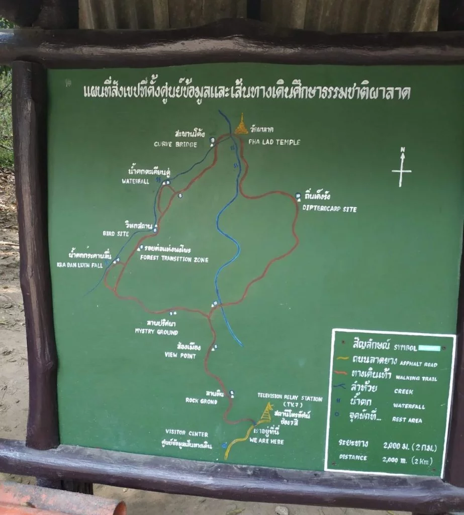 Chiang Mai Monk's Trail hiking sign