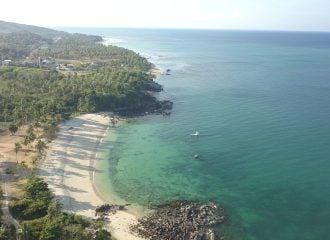 Photo of beach from drone