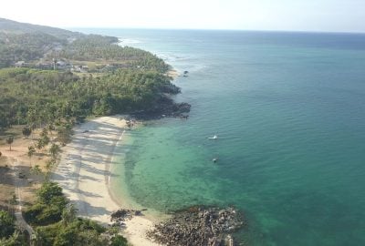 Photo of beach from drone