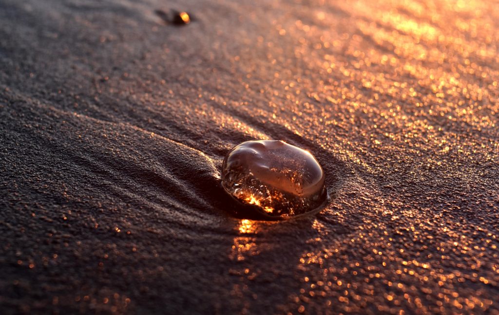 Water Droplet on the Beach