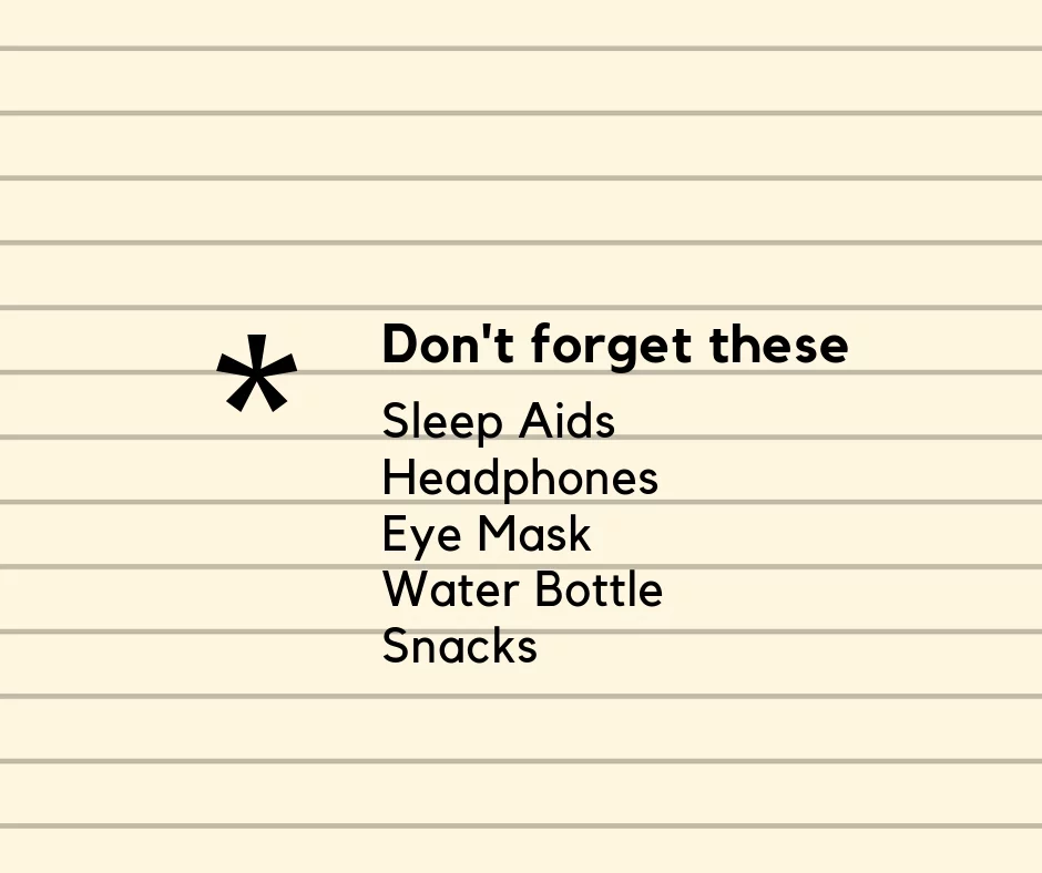 items to bring to help avoid jet lag