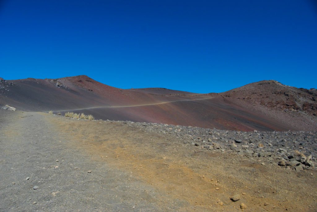 Sandy crater trail of Haleakala