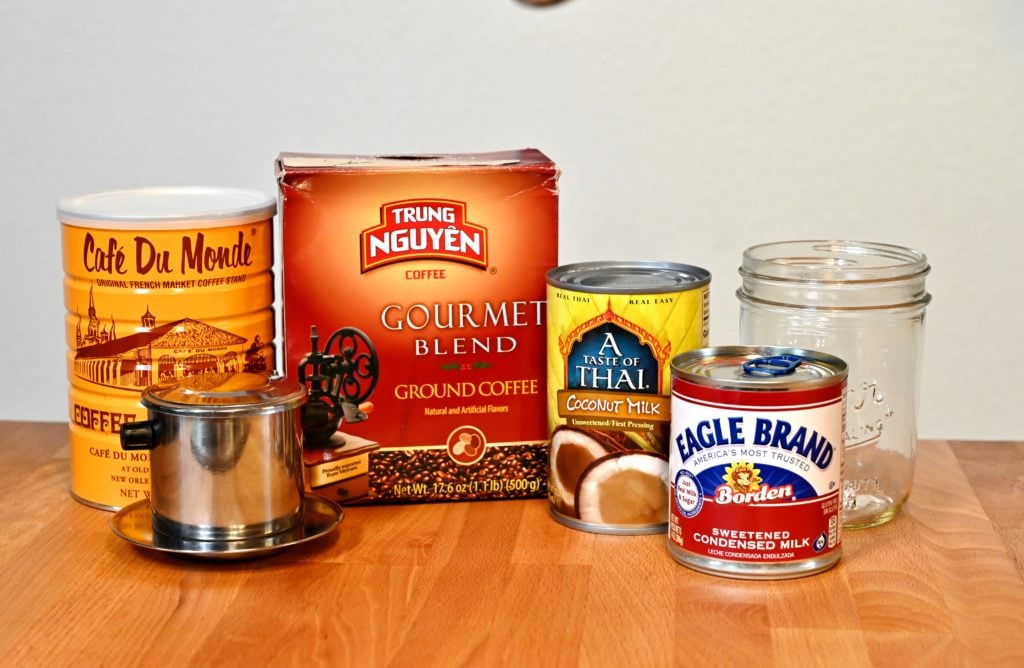 Vietnamese coconut coffee ingredients