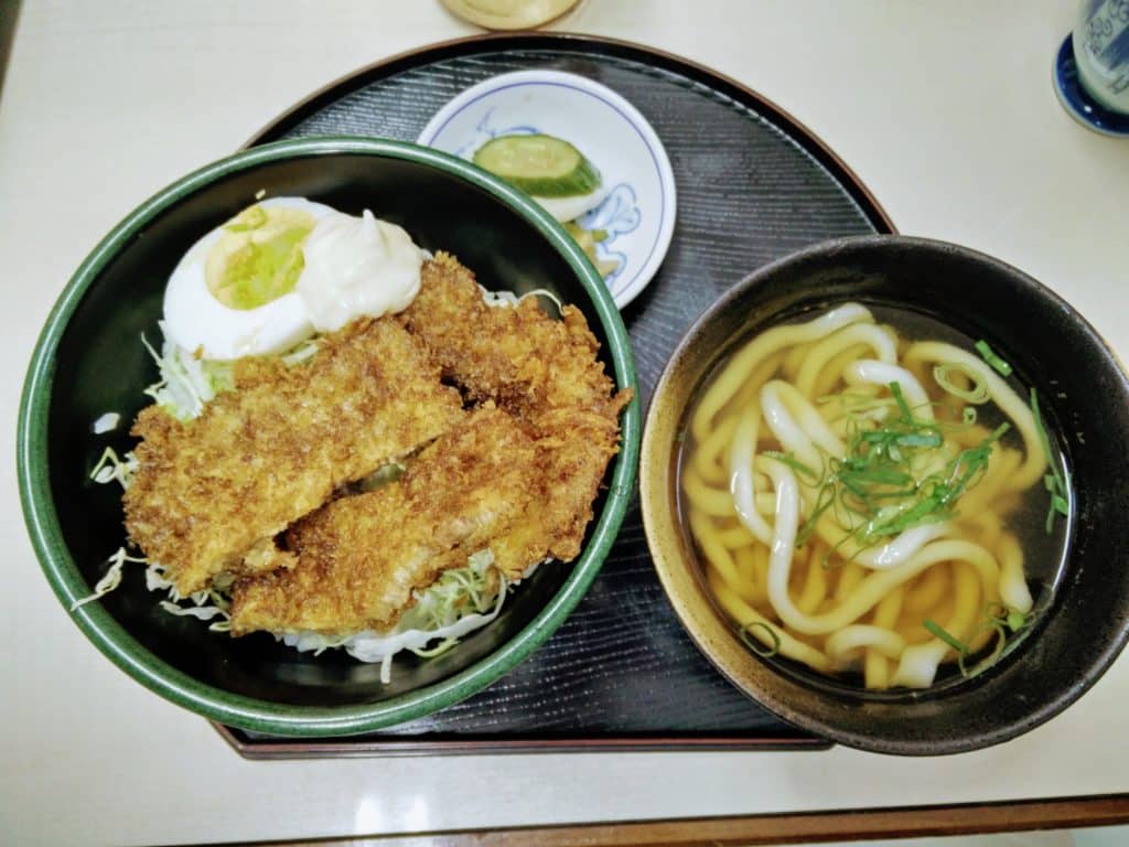 tonkatsu and udon noodle soup