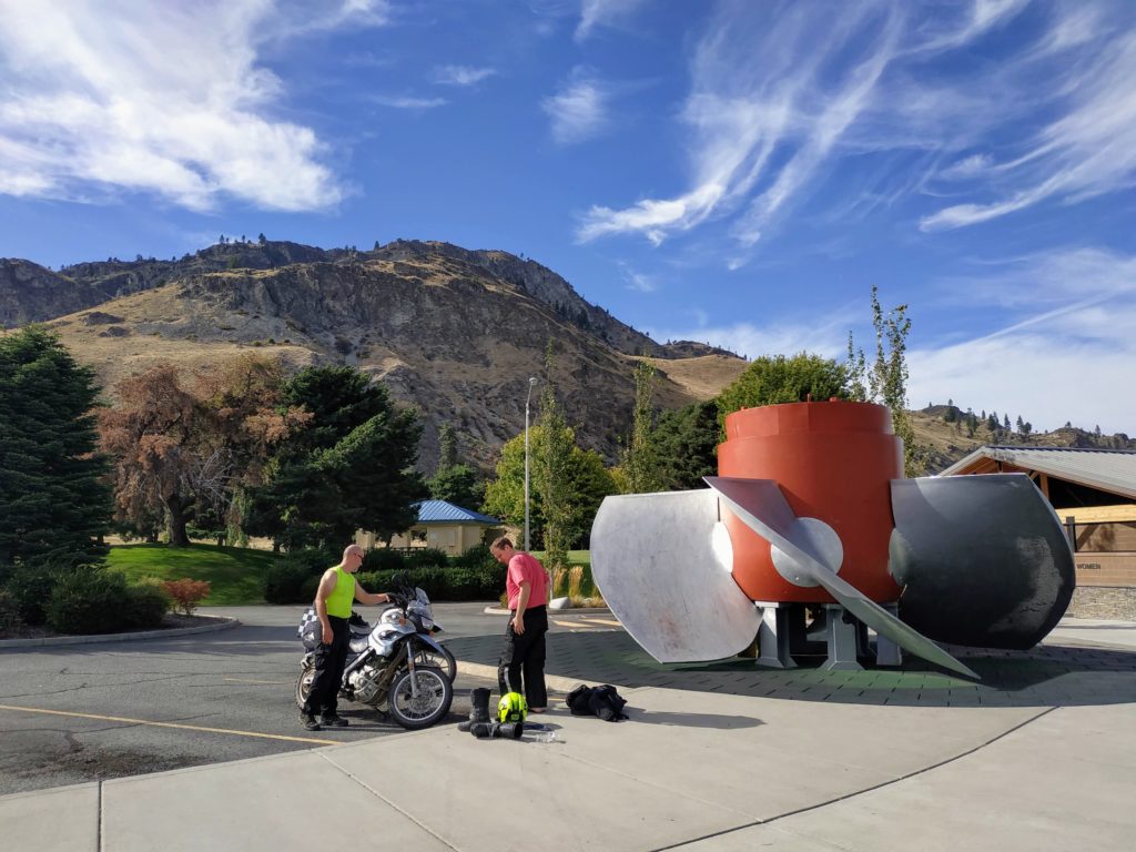 Sculpture at Wells Dam on Hwy 97 in Washington