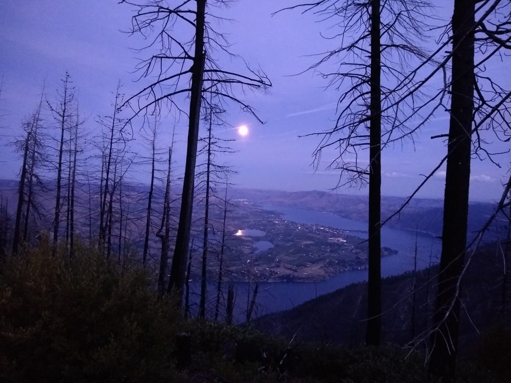 View of Lake Chelan at Dusk from the Washington Backcountry Discovery Route