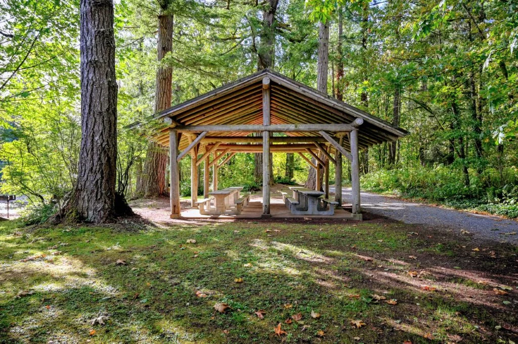 Group picnic shelter at Nolte State Park