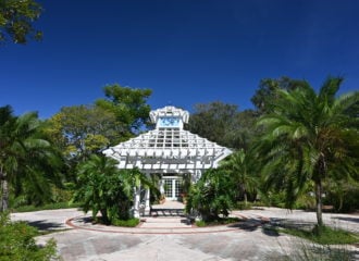 White pavilion at Leu Gardens