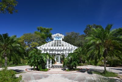 White pavilion at Leu Gardens