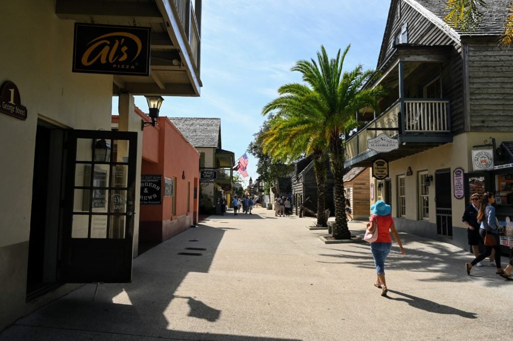 George Street pedestrian walkway in St. Augustine
