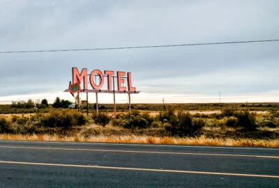 Motel sign on the side of the road