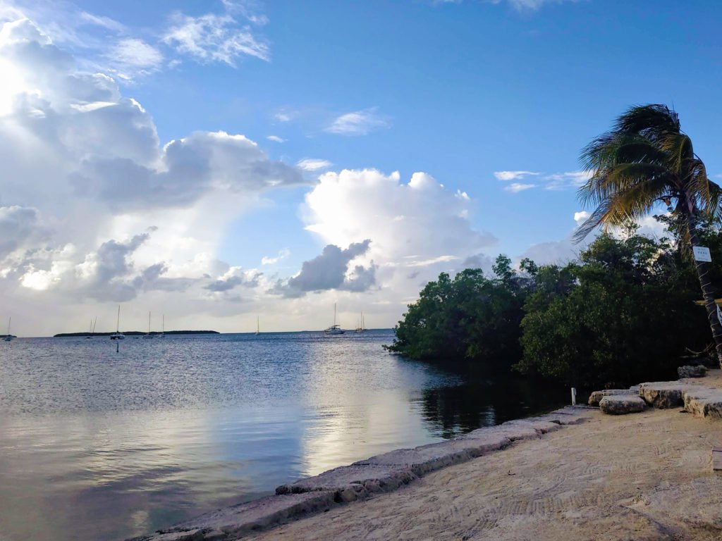 water view table at Lorelei's in Islamorada