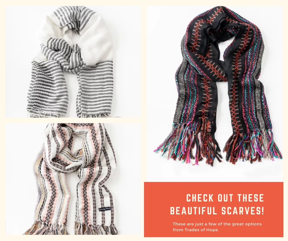 scarves from Trades of Hope
