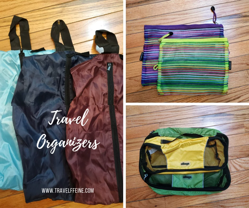 travel organizers and packing cubes