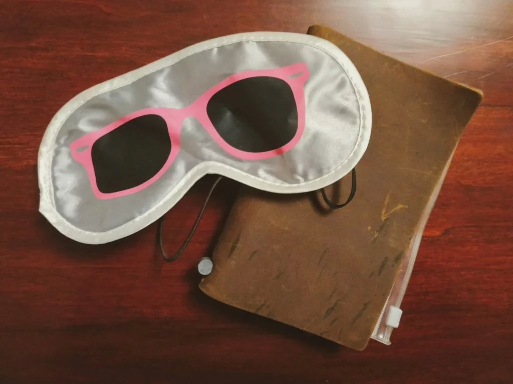 eye mask with travel journal