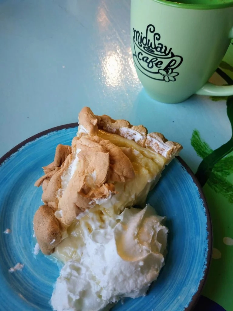 midway cafe mug and key lime pie