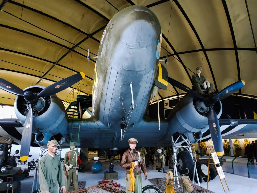 Airplane replica at Airborne Museum D-Day Normandy