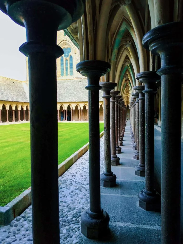 The cloister at Mont-Saint-Michel Abbey