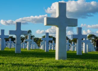 White crosses at Normandy American D-Day Cemetery