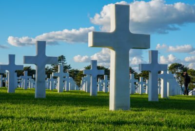 White crosses at Normandy American D-Day Cemetery