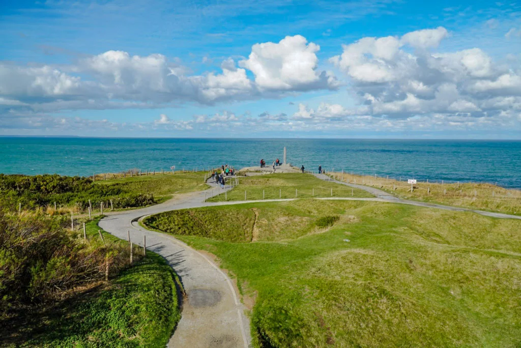 Path to the memorial for fallen Rangers at Pointe du Hoc