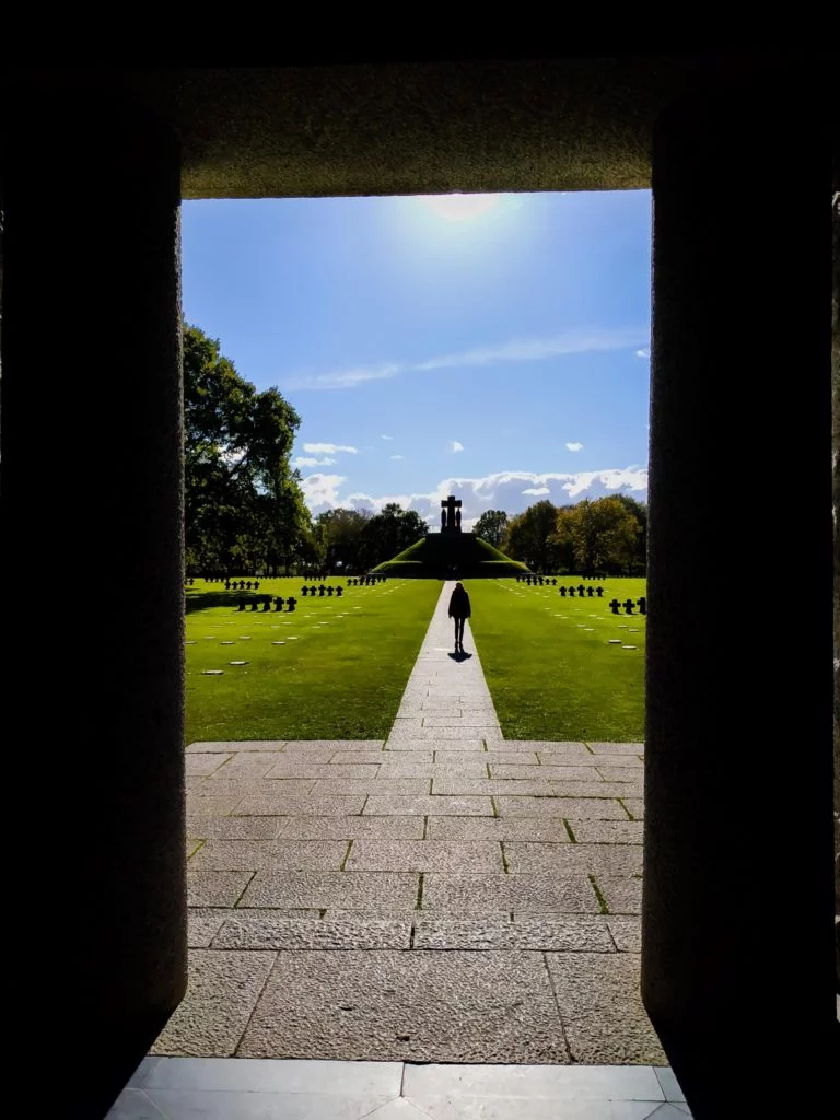 entryway to La Cambe D-Day German War Cemetery