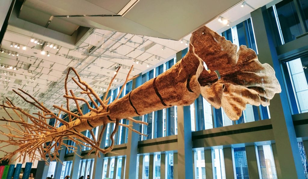 large tree art at Seattle Art Museum