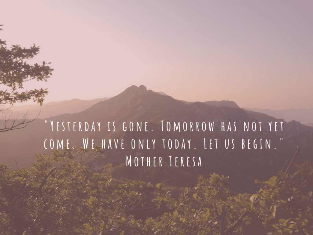 quote from mother Teresa seize the day