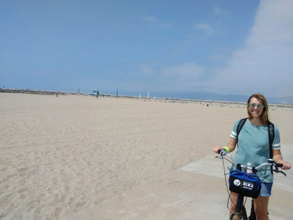 riding bikes in Santa Monica
