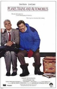 Planes, trains, and automobiles travel movie poster