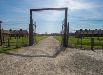 Auschwitz-Birkenau barb wire fence