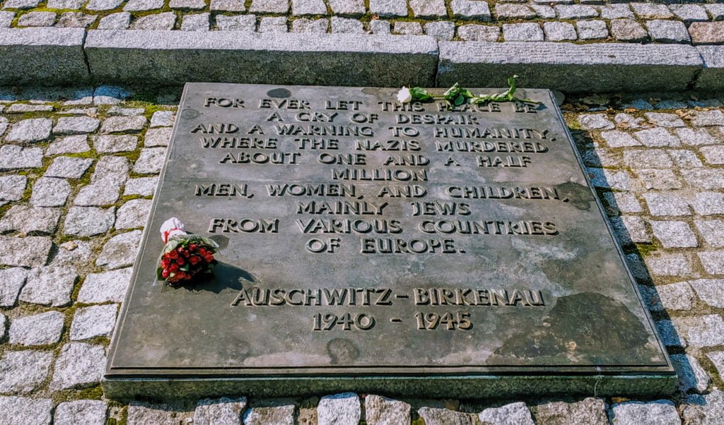 memorial at Auschwitz-Birkenau