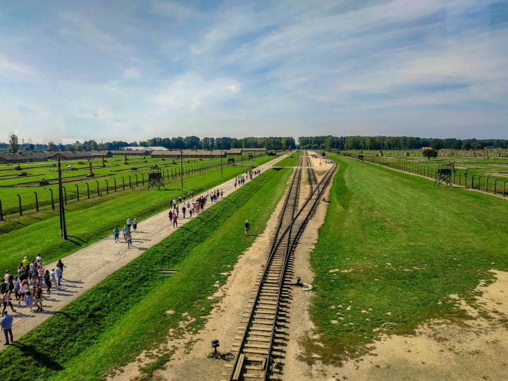 View from guard tower at Auschwitz-Birkenau II