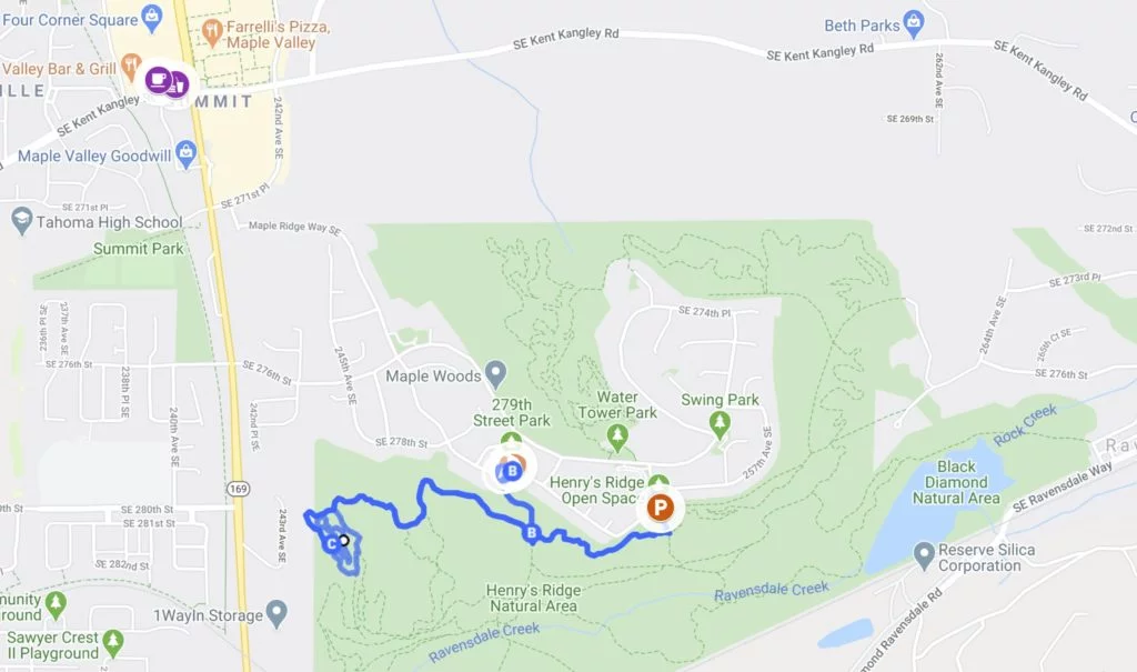 Map of Gnomes Trail Hike