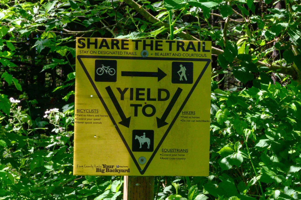 multi-use trail system sign