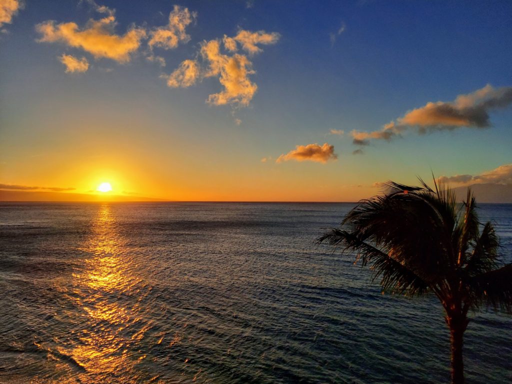 sunset Kahana Beach