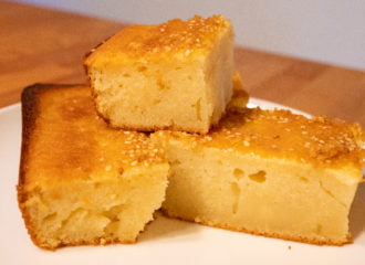 hawaiian coconut custard mochi