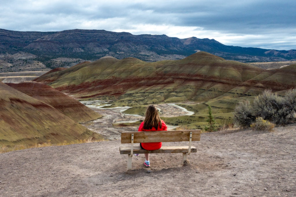 painted overlook closer bench view