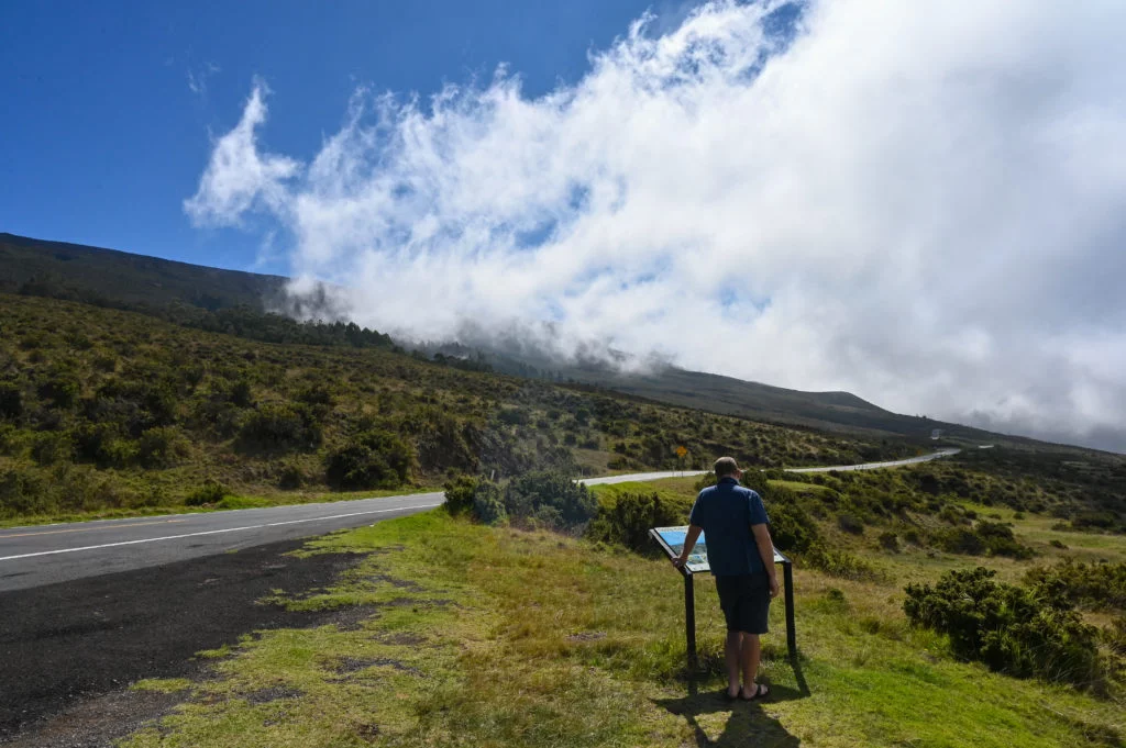 Driving to Haleakala pullout