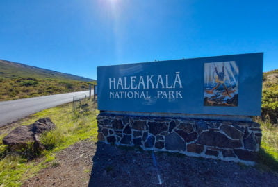 Haleakala National Park Entrance Sign