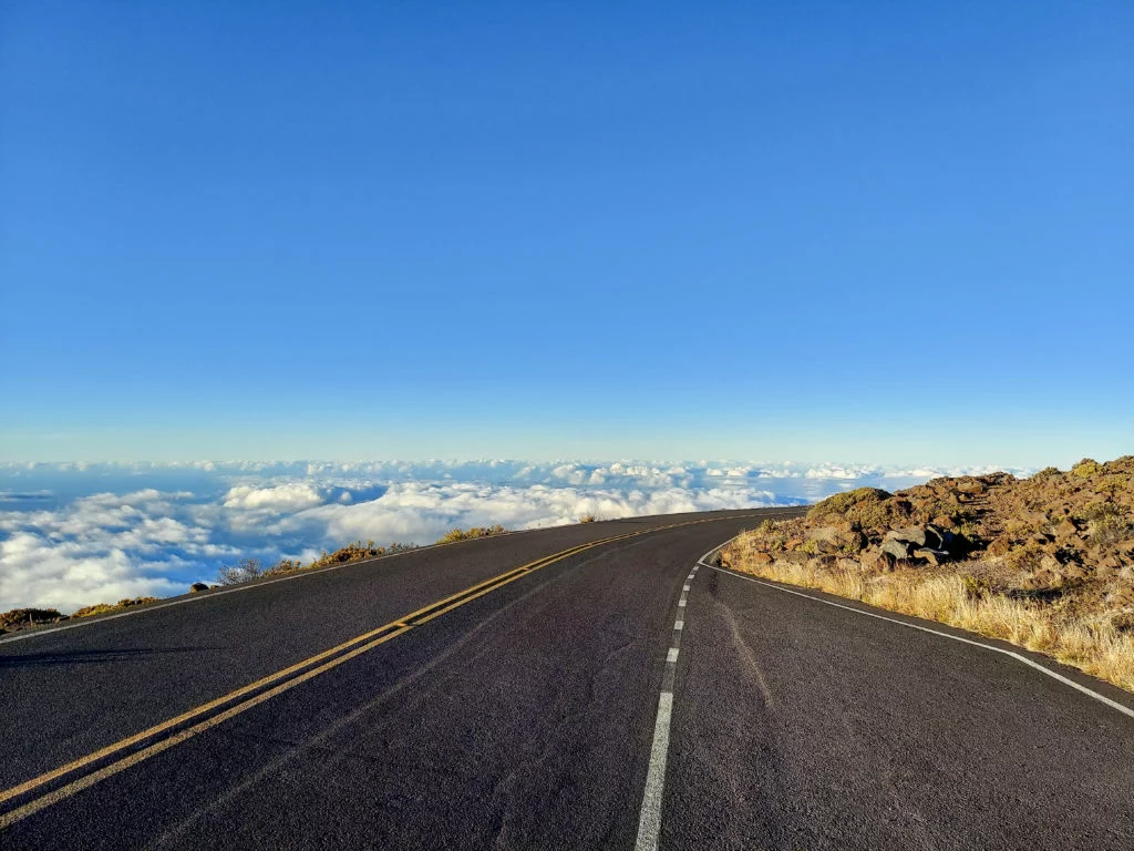 driving above the clouds