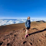 Person at Haleakala Summit.