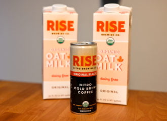 RISE Brewing oat milk and cold brew