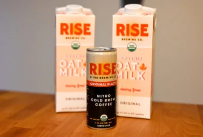 RISE Brewing oat milk and cold brew